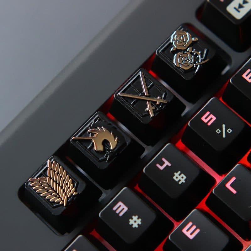 image-Embossed Zinc-Aluminum Alloy Metal Keycap Mechanical Keyboard Height