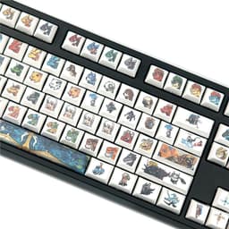 image-Xda Little Monster Sublimation Keycap Personality Cartoon Mechanical Keyboard Dedicated Keys