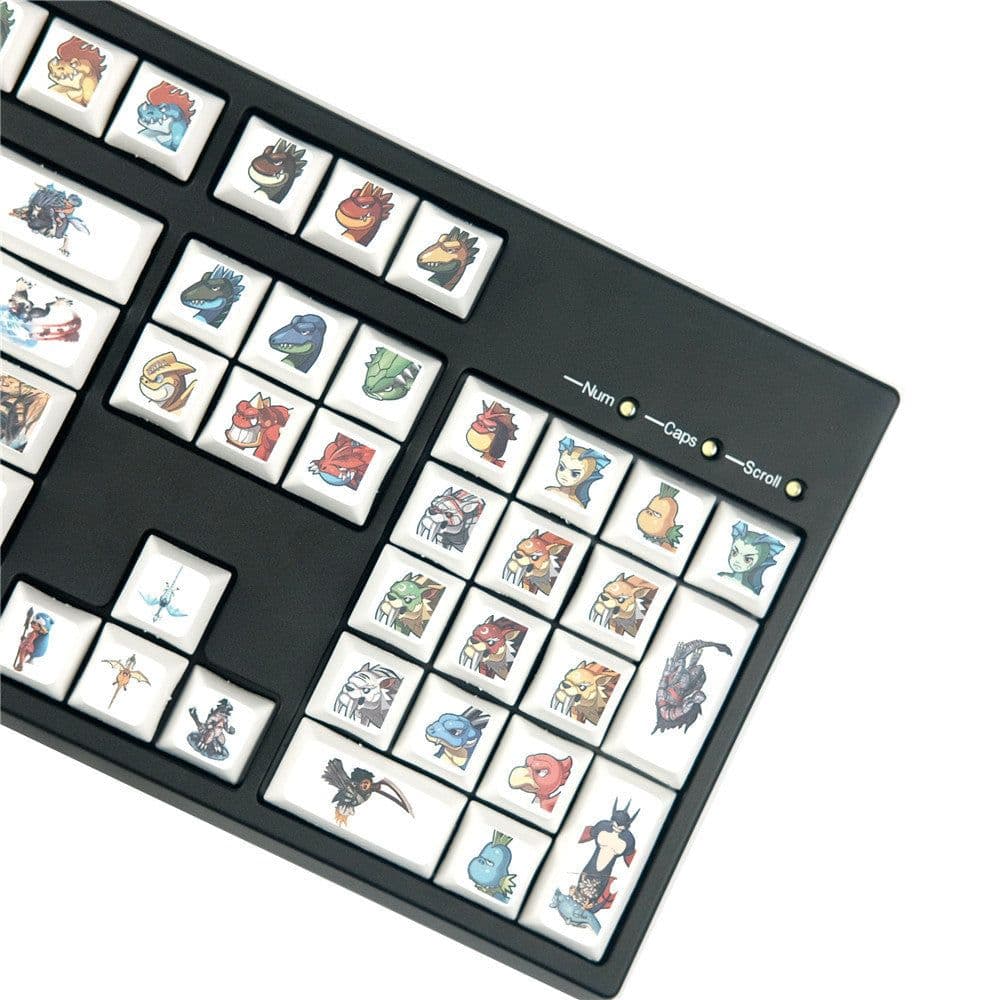 image-Xda Little Monster Sublimation Keycap Personality Cartoon Mechanical Keyboard Dedicated Keys