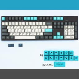 image-Ps Set Cheese Green Nautilus Graphite Cyan Two-Color Pbt Mechanical Keycap