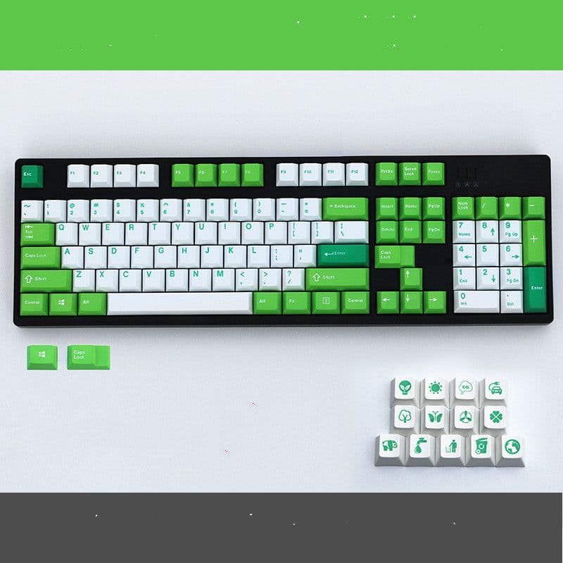 image-Ps Set Cheese Green Nautilus Graphite Cyan Two-Color Pbt Mechanical Keycap