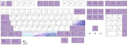 image-Keycap PBT Keycap Original High Sublimation Lavender Violet AKKO RK IKBC108 Key