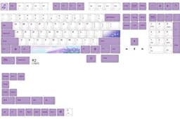 image-Keycap PBT Keycap Original High Sublimation Lavender Violet AKKO RK IKBC108 Key