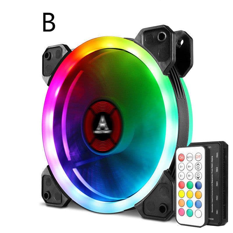 image-Camouflage Light Rgb Color Changing Chassis Fan 12cm