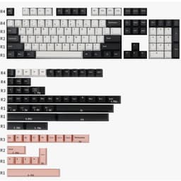 image-Capturer's New Product Original High Two-Color Molding Powder Black Blue Purple Red Black Blue Black With Two-Color PBT Mechanical Keycaps