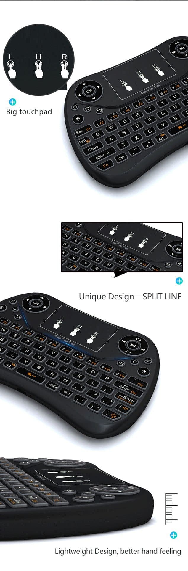 image-Mini touch keyboard with seven-color backlight English