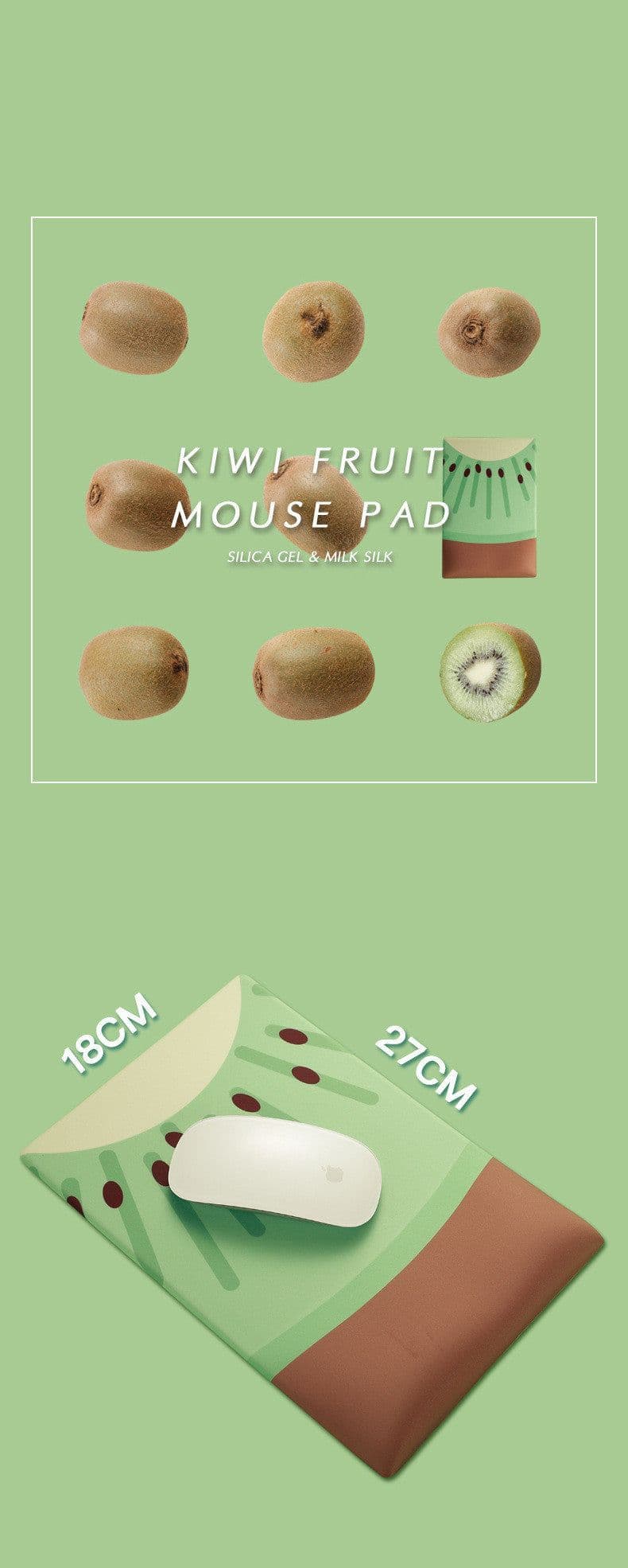 image-Kiwi Mouse Pad Soft Wrist Hand Support Cute Creative Girl Office Thickened Wrist Pad Han Mengwu