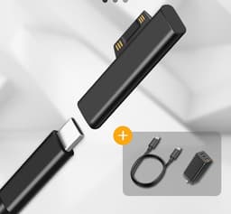 image-Surface Notebook Charging Adapter Type-C Female To Microsoft Magnetic Suction Head 15V Compatible With 12V Device 3A