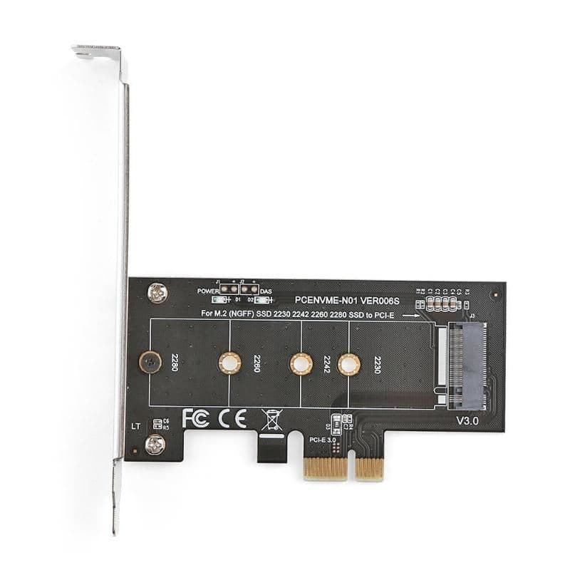 image-M2 To PCI-E 1X PCI-E To M.2 Hard Drive NVME Adapter Card SSD Hard Drive Card Reader 1X Test Card
