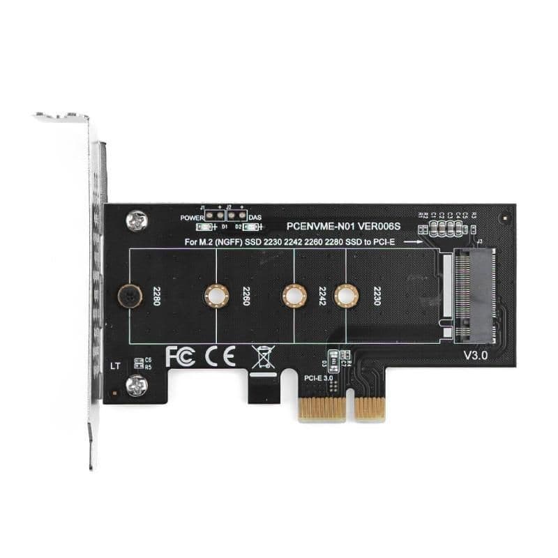 image-M2 To PCI-E 1X PCI-E To M.2 Hard Drive NVME Adapter Card SSD Hard Drive Card Reader 1X Test Card