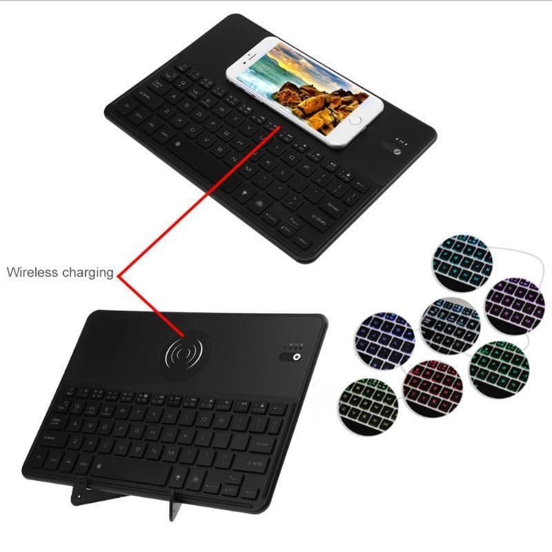 image-Compatible with Apple , Bluetooth 3.0 Keyboard With QI Wireless Charging Function 7