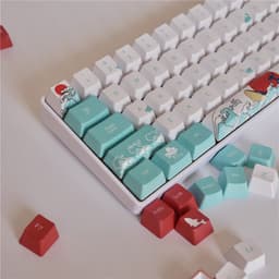 image-Coral Sea Keycaps PBT Five-sided Sublimation Mechanical Keyboard