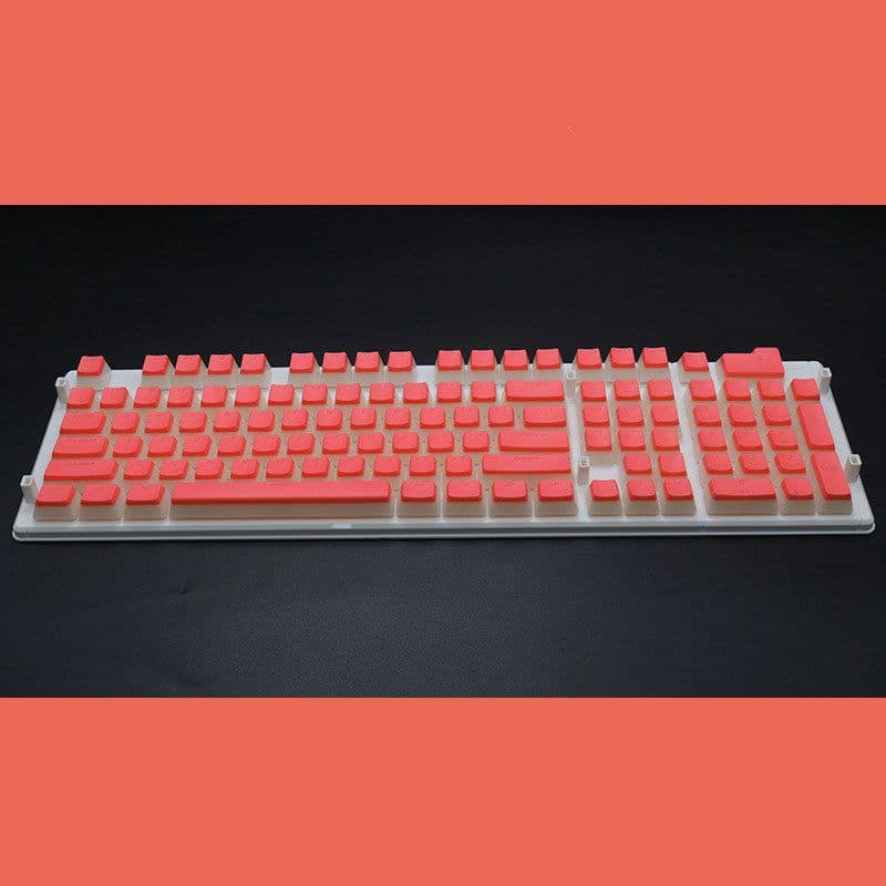 image-Pudding 108 Key Double Skin Pudding Cream PBT104 Two-color Milk Skin Mechanical Keyboard Translucent Keycap