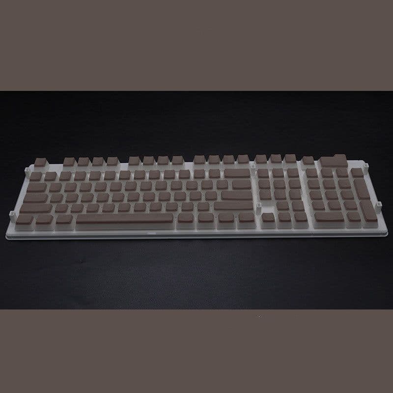 image-Pudding 108 Key Double Skin Pudding Cream PBT104 Two-color Milk Skin Mechanical Keyboard Translucent Keycap