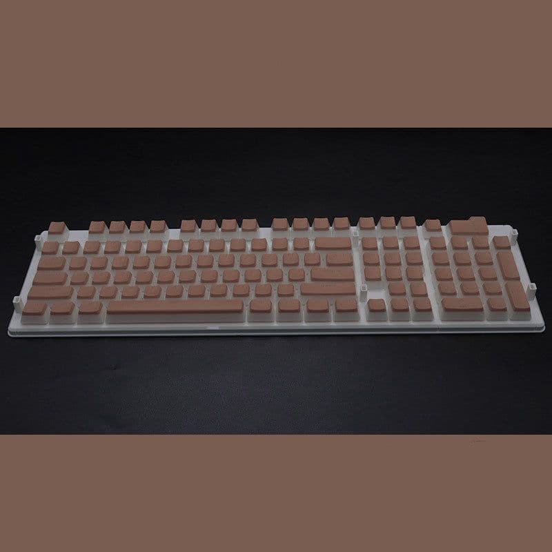 image-Pudding 108 Key Double Skin Pudding Cream PBT104 Two-color Milk Skin Mechanical Keyboard Translucent Keycap