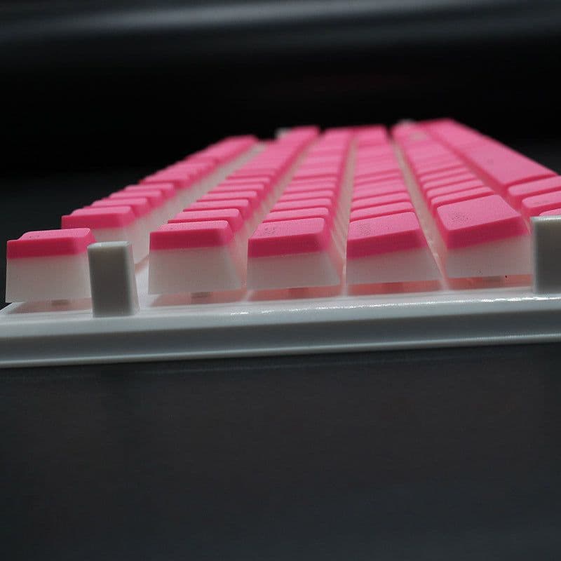 image-Pudding 108 Key Double Skin Pudding Cream PBT104 Two-color Milk Skin Mechanical Keyboard Translucent Keycap