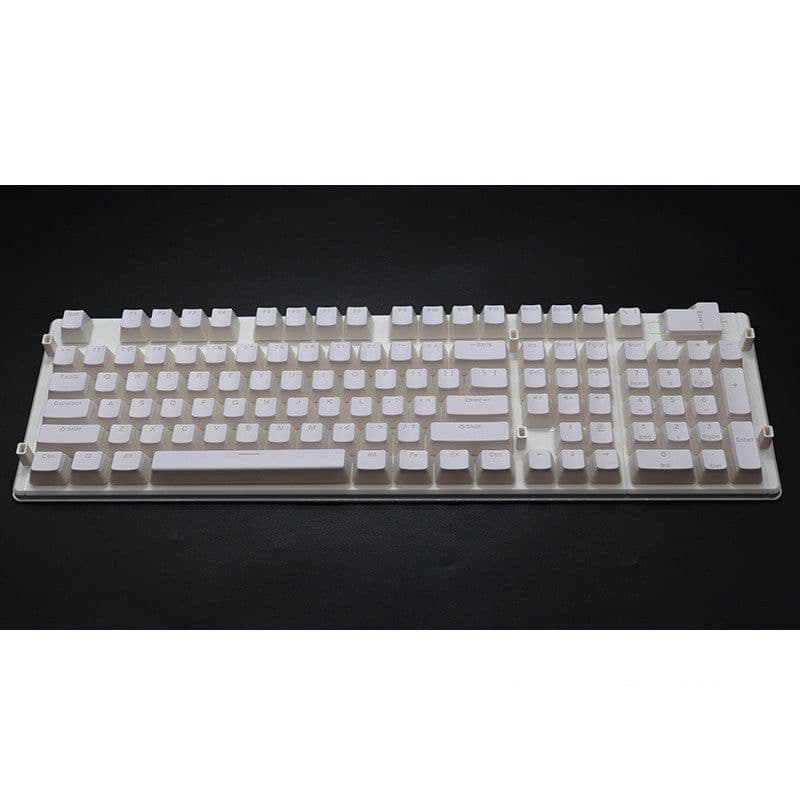 image-Pudding 108 Key Double Skin Pudding Cream PBT104 Two-color Milk Skin Mechanical Keyboard Translucent Keycap