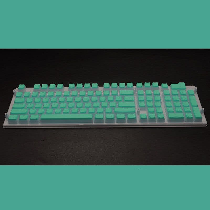 image-Pudding 108 Key Double Skin Pudding Cream PBT104 Two-color Milk Skin Mechanical Keyboard Translucent Keycap