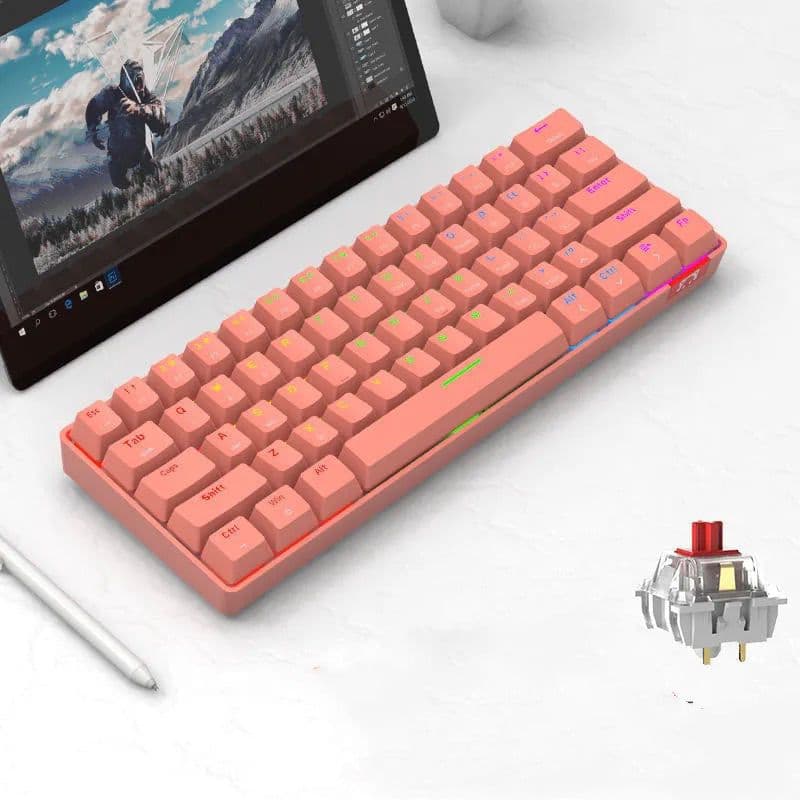 image-Wireless Dual-mode Bluetooth Mechanical Keyboard Tablet Phone