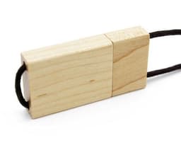 image-Lanyard Wooden USB Flash Drive Creative Wooden Gift USB Flash Drive