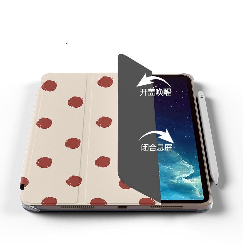 image-Flip Tri-Fold Pen Tray Silicone Tablet Case