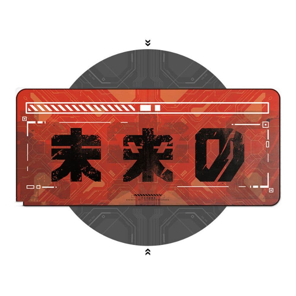 image-Futuristic Design Black Red Waterproof Gaming Mouse Pad