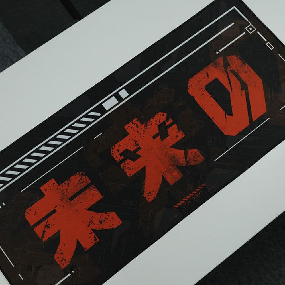 image-Futuristic Design Black Red Waterproof Gaming Mouse Pad