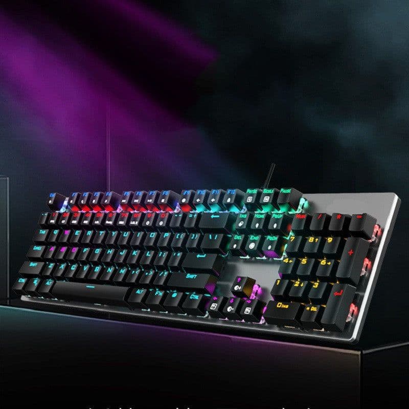 image-Real Mechanical Keyboard GK410 Green Axis Desktop Computer Wired