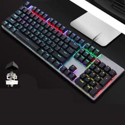 image-Real Mechanical Keyboard GK410 Green Axis Desktop Computer Wired