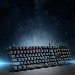 image-Real Mechanical Keyboard GK410 Green Axis Desktop Computer Wired