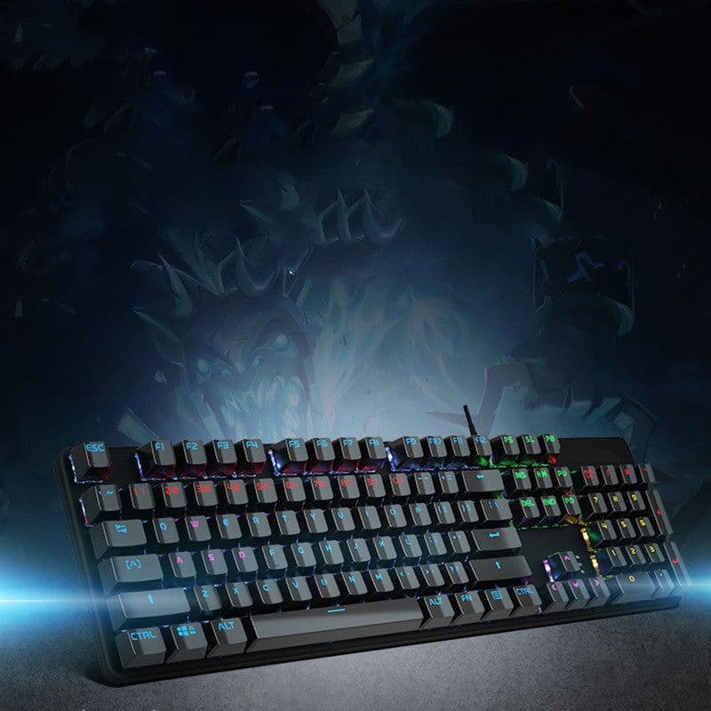 image-Real Mechanical Keyboard GK410 Green Axis Desktop Computer Wired