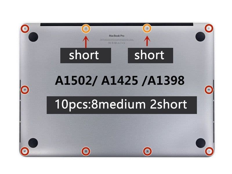 image-Applicable To Macbook Retina A1502 Bottom Shell Screw A1398 Rear Cover Screw A1425 Screw