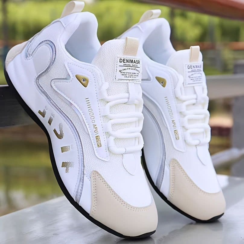 image-Fashion Colorblock Lace-up Sneakers For Men Breathable Low-top Dad Shoes Running Walking Sports Shoes