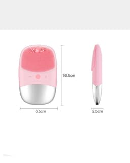 image-Mini Silicone Electric Face Cleansing Brush Electric Facial Cleanser Facial Cleansing Brush Skin Massager Skin Care Tools