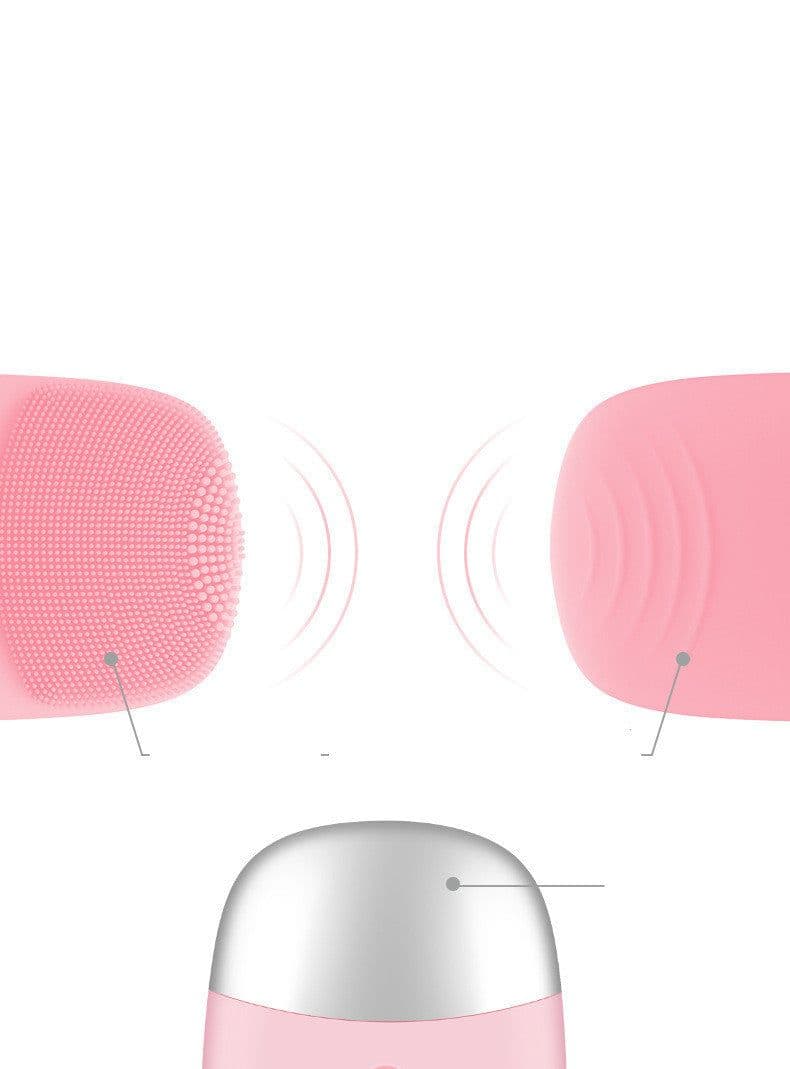 image-Mini Silicone Electric Face Cleansing Brush Electric Facial Cleanser Facial Cleansing Brush Skin Massager Skin Care Tools