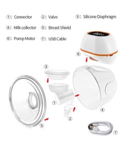 image-V.Coool Newly Upgraded Wearable Electric Breast , Invisible Breast-Collecting Silent Breast