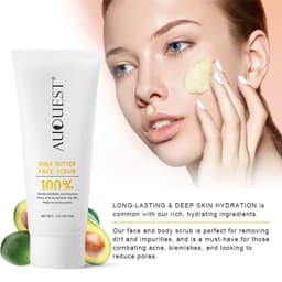 image-Auquest Shea Facial Scrub Cleansing, Moisturizing and Brightening Shea Body Scrub