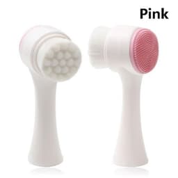 image-Double-sided Silicone Skin Care Tool Facial Cleanser Brush Face Cleaning Vibration Facial Massage Washing Product