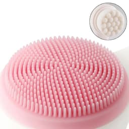 image-Double-sided Silicone Skin Care Tool Facial Cleanser Brush Face Cleaning Vibration Facial Massage Washing Product