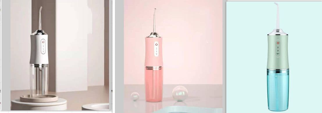 image-3 Modes Oral Irrigator USB Rechargeable Water Floss Portable Dental Water Flosser Jet 240ml Irrigator Dental Teeth Cleaner