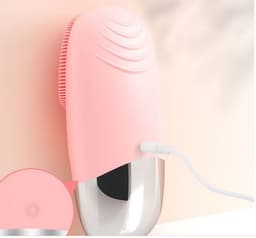 image-Mini Silicone Electric Face Cleansing Brush Electric Facial Cleanser Facial Cleansing Brush Skin Massager Skin Care Tools