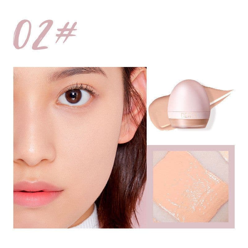 image-4colors Lightweight Foundation Concealer Cream With Makeup Sponge Brightening Moisturizing Liquid Foundation BBCream
