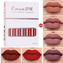 image-6 Boxes Of Matte Non-stick Cup Waterproof Lipstick Long Lasting Lip Gloss