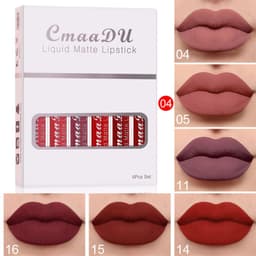 image-6 Boxes Of Matte Non-stick Cup Waterproof Lipstick Long Lasting Lip Gloss