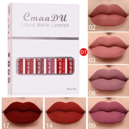 image-6 Boxes Of Matte Non-stick Cup Waterproof Lipstick Long Lasting Lip Gloss