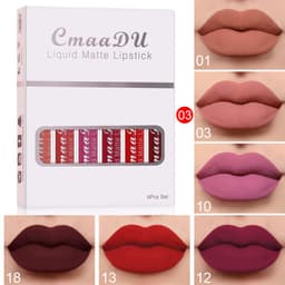 image-6 Boxes Of Matte Non-stick Cup Waterproof Lipstick Long Lasting Lip Gloss