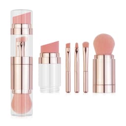image-5-in-1 Makeup Brushes Multifunctional Portable Foundation Eyeshadow Puff Powder Maquillaje Cosmetic With Brush Cleaning Bowl