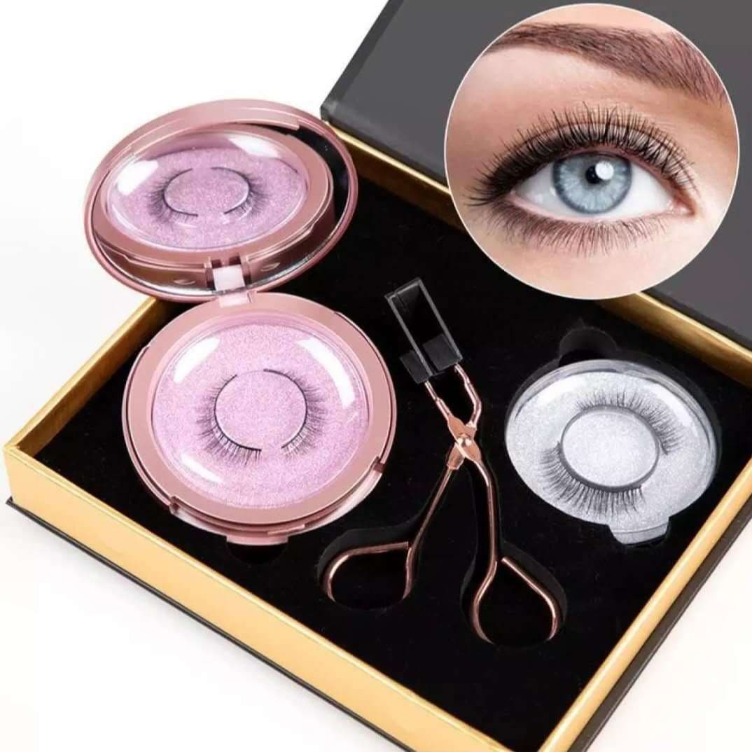 image-Reusable Magnetic Self-Adhesive Eyelashes No Eyeliner Or Glue Needed False Lashes Stable And Easy To Put On Natural Look And Waterproof Fake Eyelashes
