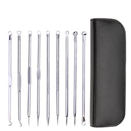 image-9pcs Stainless Steel Acne Needle Cell Clamp Double-headed Acne Acne Needle