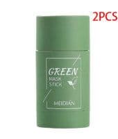 image-Cleansing Green Tea Mask Clay Stick Oil Control Anti-Acne Whitening Seaweed Mask Skin Care